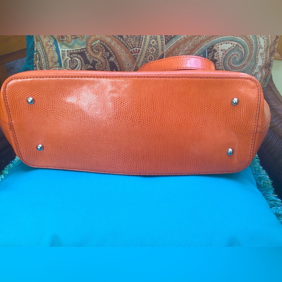 Ralph Lauren large orange handbag. EUC. - Picture 6 of 9
